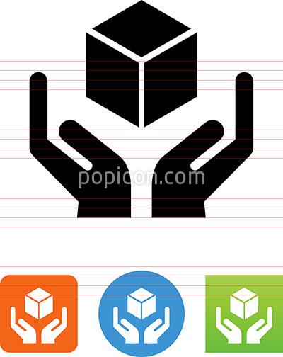 400x504 Hands Holding Cube Icon