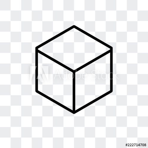 500x500 Cube Icon Isolated On Transparent Background Modern And Editable