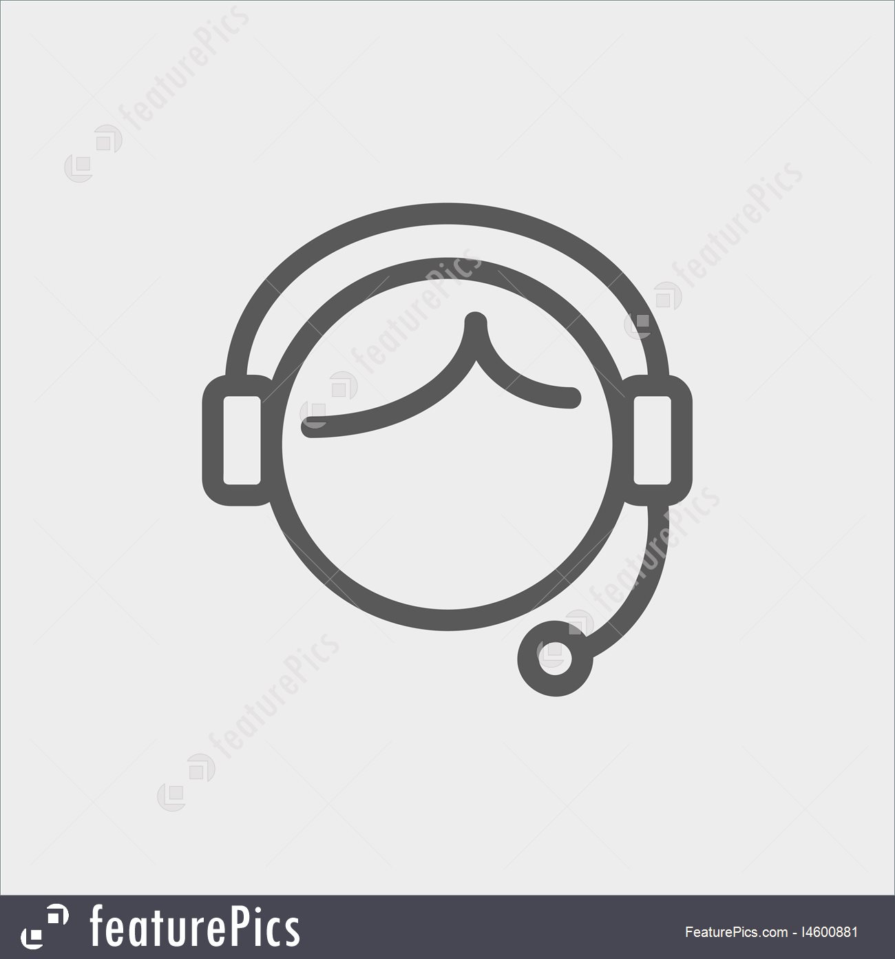 1300x1392 Illustration Of Customer Service Thin Line Icon