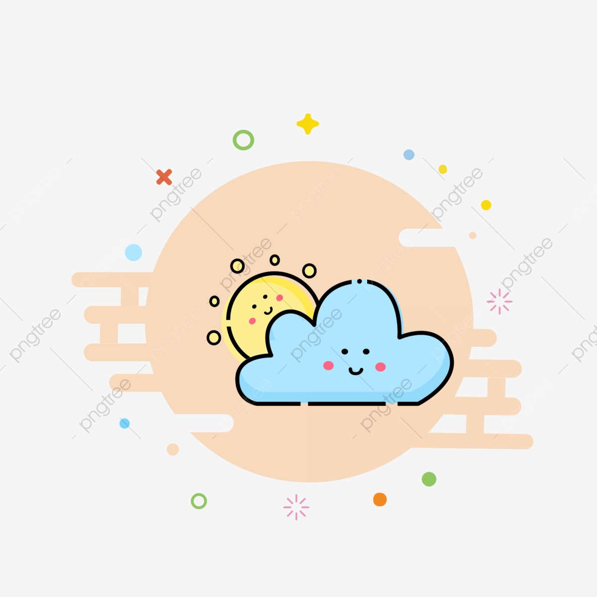 1200x1200 Hand Drawn Icon Cute Icon Cartoon Icon Mbe Style Icon, Cloudy