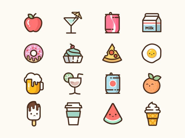 736x552 Image Result For Cute Food Icon Pack Saloni In Summer