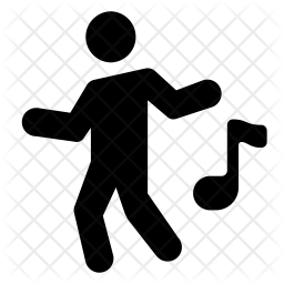 Dancing On Music Icon Of Glyph Style 256x256 Dancing On Music Icon Of Glyph Style