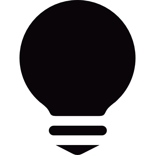 512x512 Dark Black Lightbulb Icons Free Download