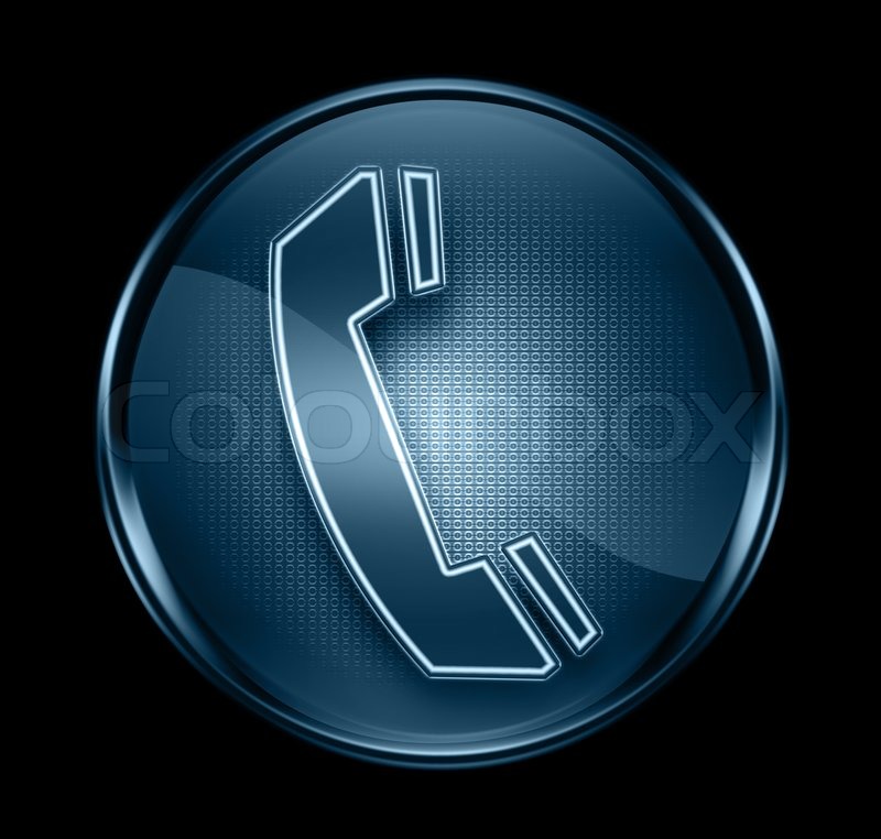 800x762 Phone Icon Dark Blue, Isolated On Black Stock Image Colourbox