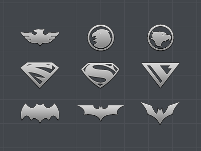 400x300 Superhero Logo Icon Set