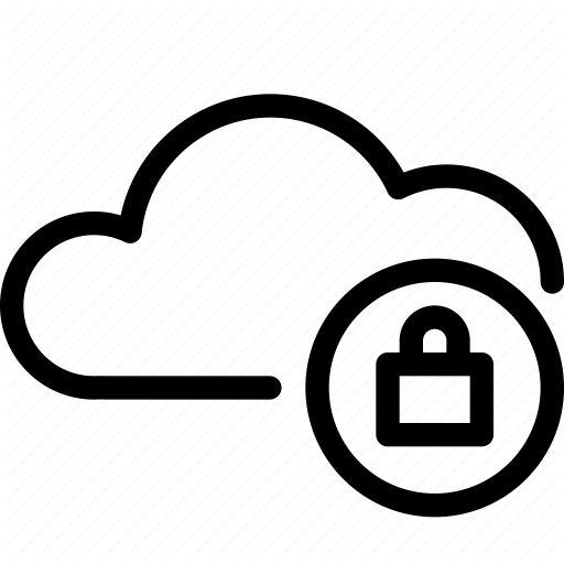 512x512 Cloud, Data, Lock, Secure, Storage Icon
