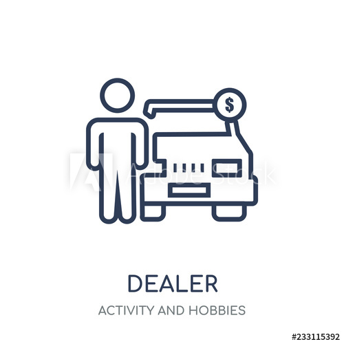 500x500 Dealer Icon Dealer Linear Symbol Design From Activity And Hobbies