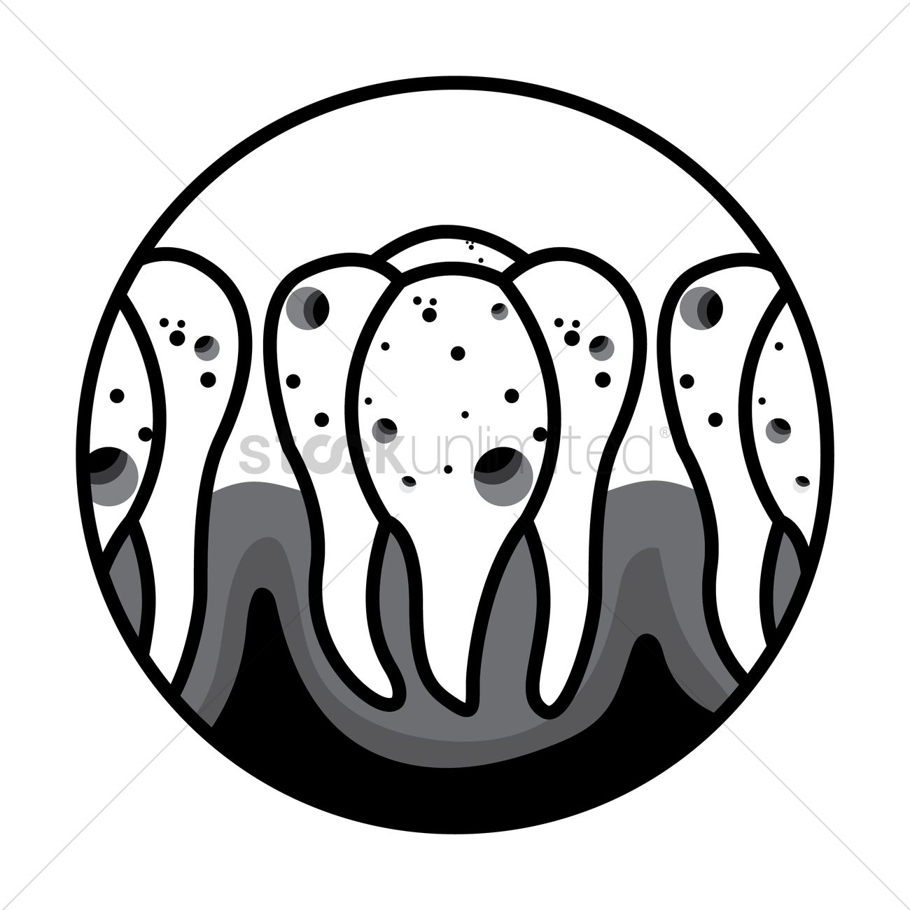 1300x1300 Dental Decay Icon Vector Image