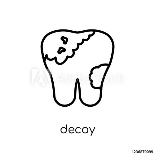 500x500 Decay Icon Trendy Modern Flat Linear Vector Decay Icon On White