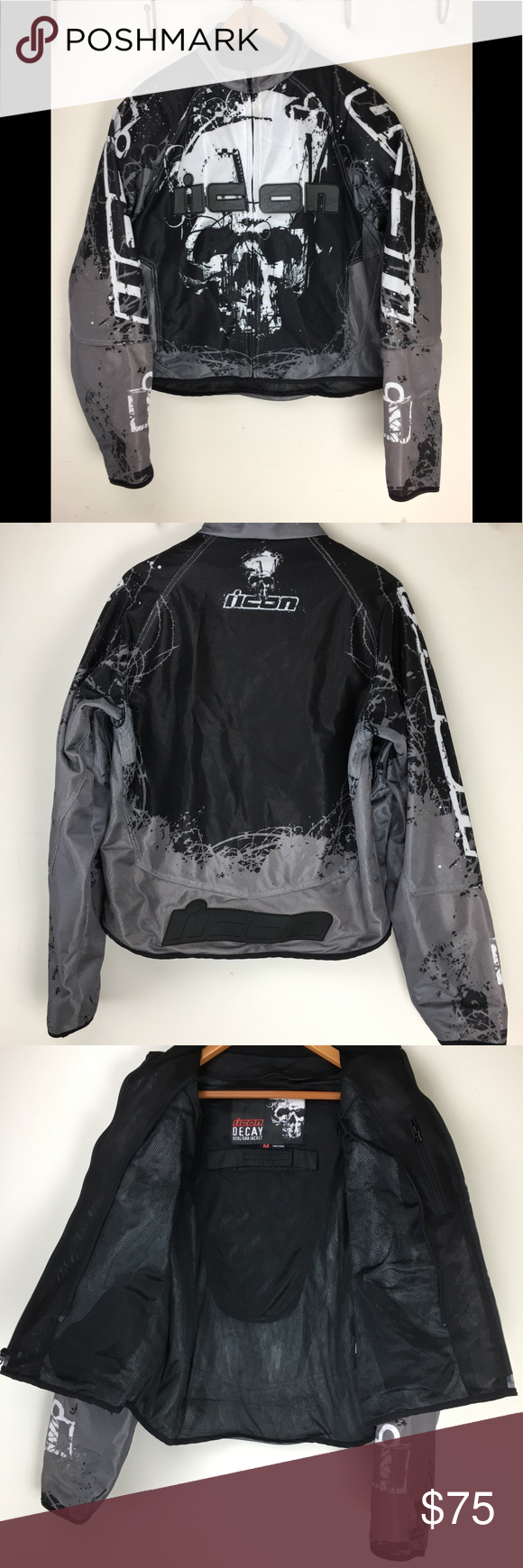 580x1740 Icon Decay Hooligan Motorcycle Jack Skull Graphics Durable