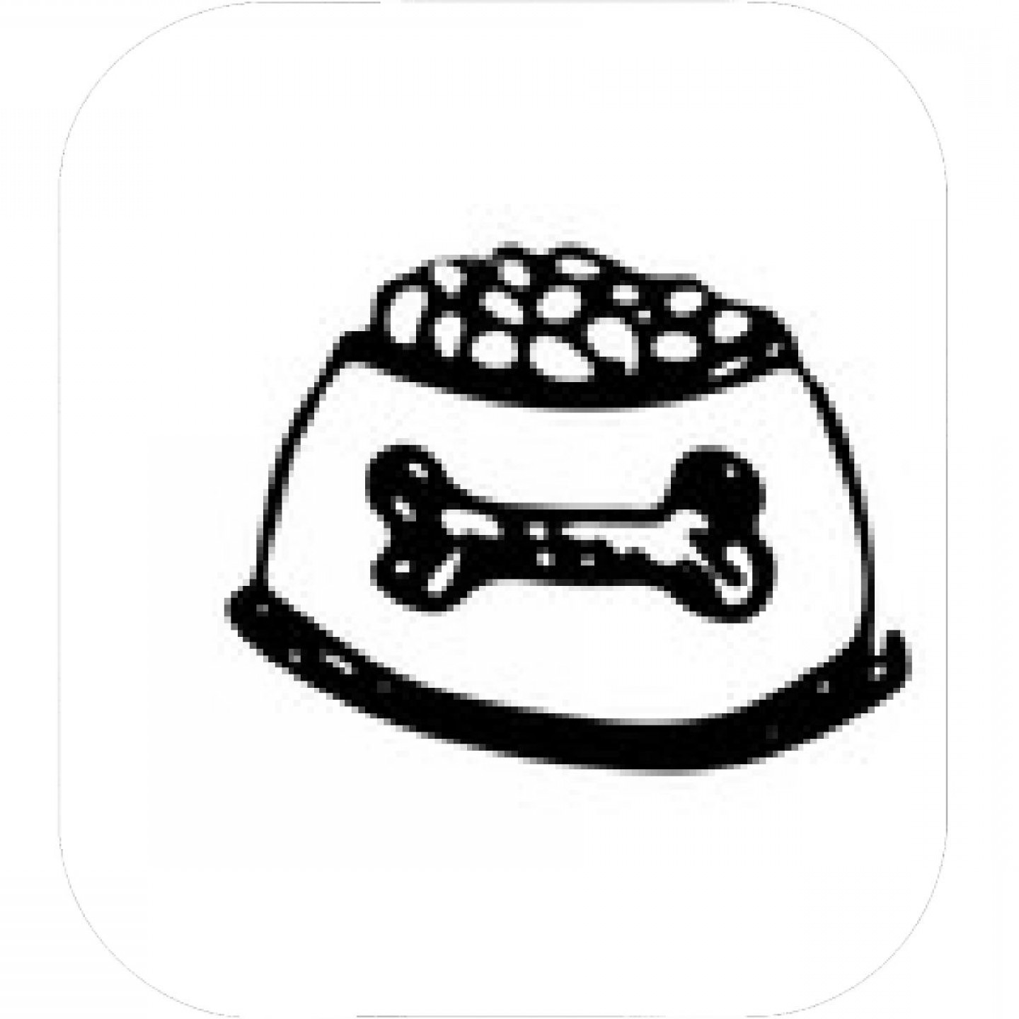 1440x1440 Hand Drawn Dog Bowl For Feed Doodle Sketch Pets Icon Decoration