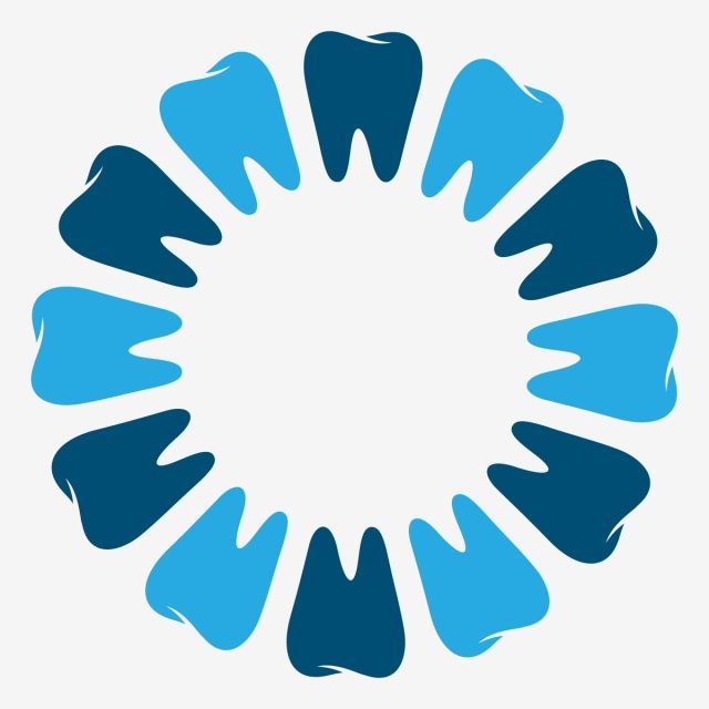 640x640 Dental Care Logo Icon Teeth Flower Vector Illustration Graphics