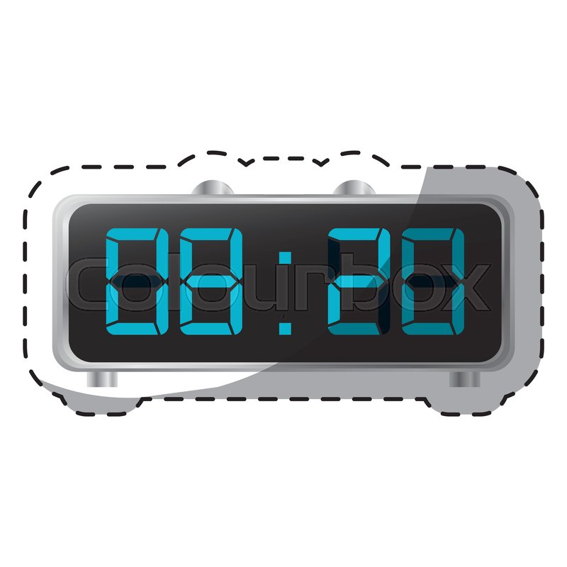 800x800 Digital Clock And Timer Icon Design, Stock Vector Colourbox