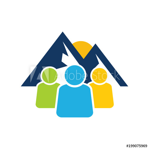 500x500 Mountain Group Logo Icon Design