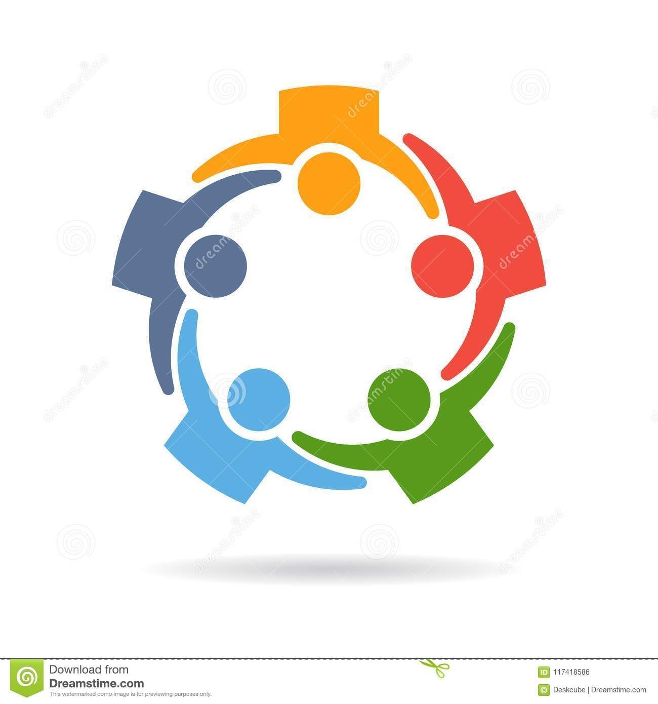 1300x1390 Business People Happy Team Vector Logo Stock Vector