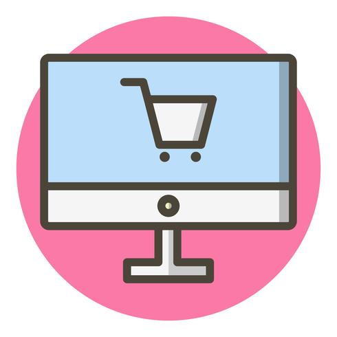 490x490 Online Shopping Icon Design Vector