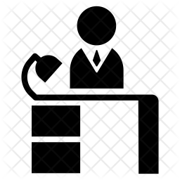 256x256 Desk Icon Of Glyph Style