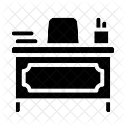 256x256 Desk Teacher Icon Of Glyph Style