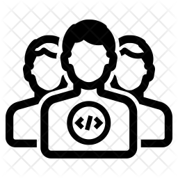 256x256 Developer Team Icon Of Glyph Style