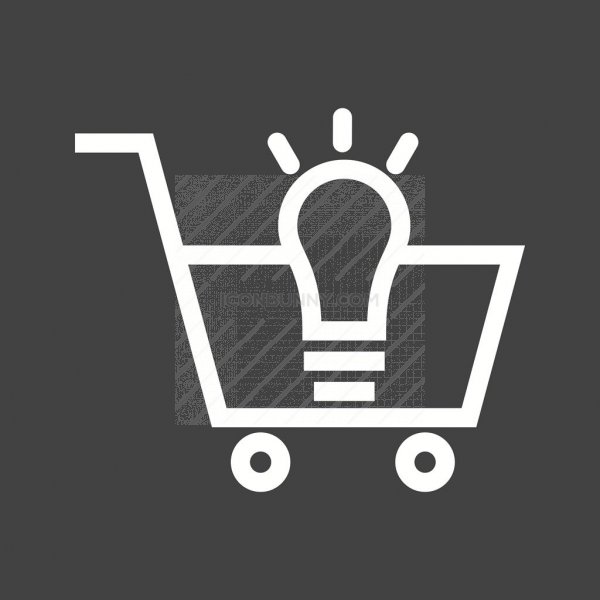 600x600 Ecommerce Solutions Line Inverted Icon