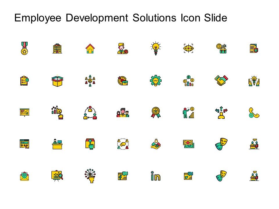 960x720 Employee Development Solutions Icon Slide Ppt Powerpoint