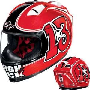 300x300 Icon Domain Devil Dog Full Face Helmet Medium Off White On Popscreen