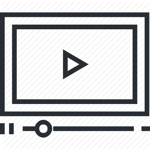 512x512 Digital, Line, Marketing, Movie, Social Media, Thin, Video Icon