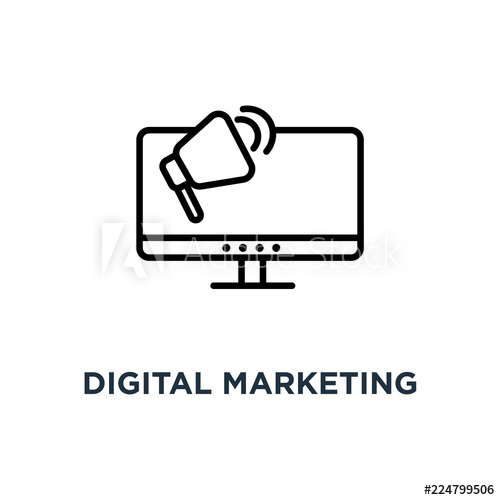 500x500 Digital Marketing Icon Digital Marketing Concept Symbol Design