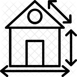 256x256 Home Dimensions Icon Of Line Style