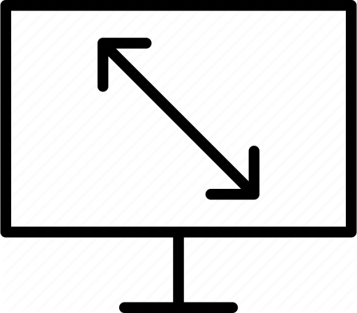 512x449 Computer, Dimensions, Screen, Size Icon