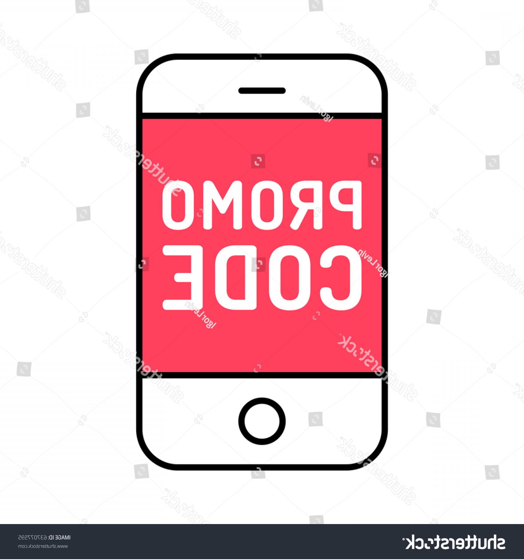 1800x1920 Promo Code Flat Vector Smartphone Icon Soidergi