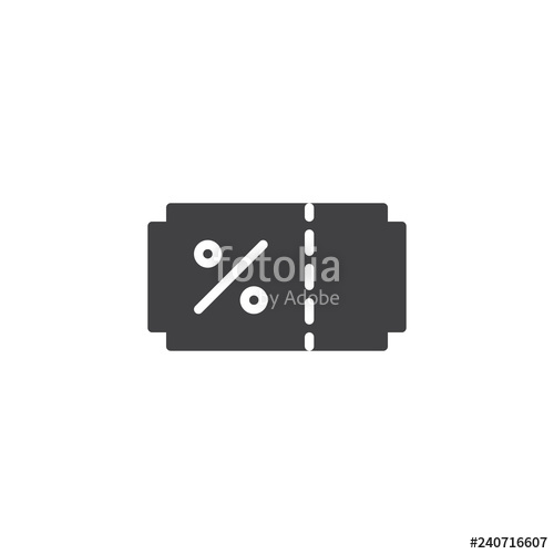 500x500 Discount Coupon Vector Icon Filled Flat Sign For Mobile Concept