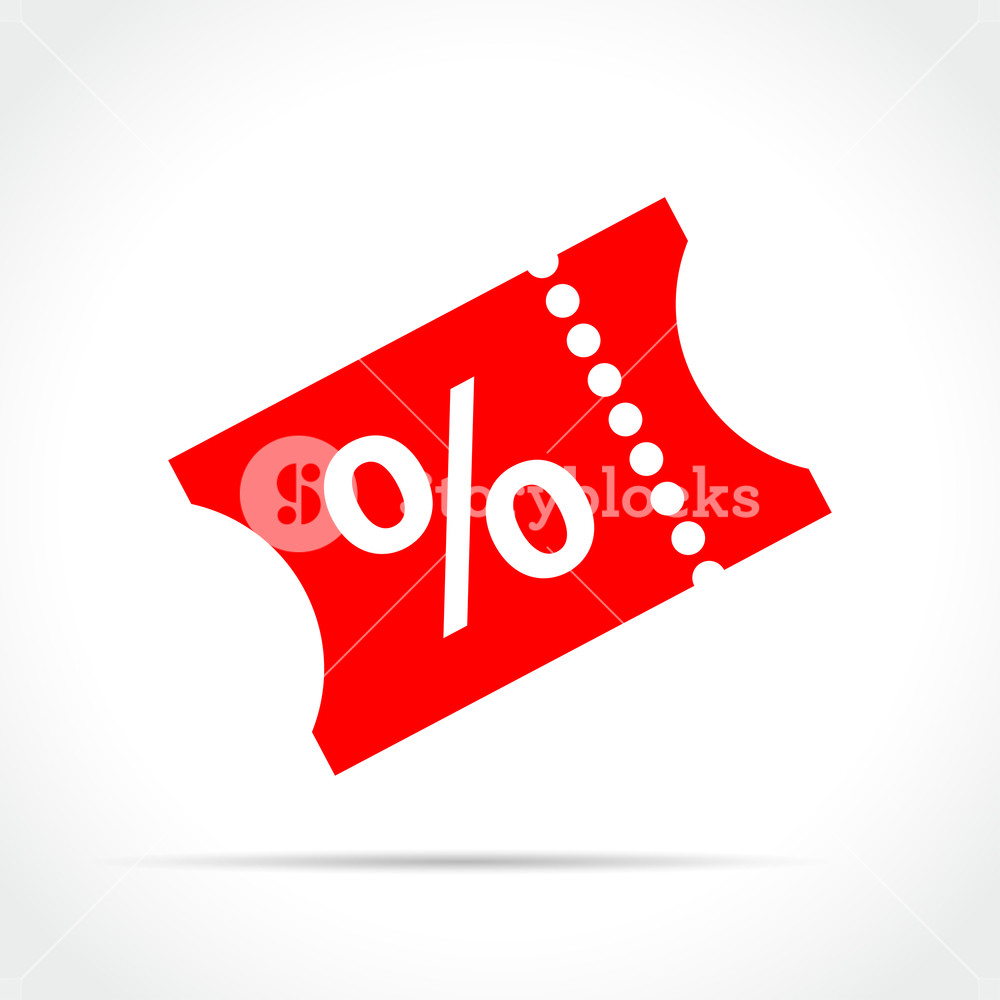 1000x1000 Illustration Of Discount Coupon Icon On White Background Royalty