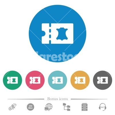 400x400 Leather Goods Discount Coupon Flat Round Icons