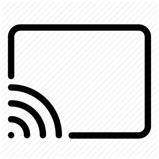 512x512 Cast, Connect, Display, Mirror, Pair, Send, Wifi Icon