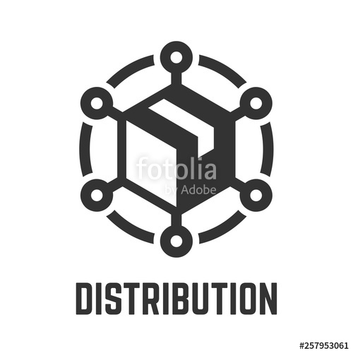 Distribution Icon With Delivery Service And Package Logistics 500x500 Distribution Icon With Delivery Service And Package Logistics