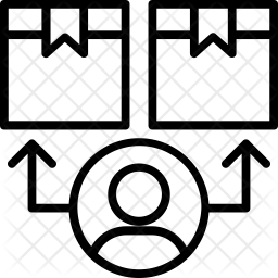 Parcel Distribution Icon Of Line Style 256x256 Parcel Distribution Icon Of Line Style