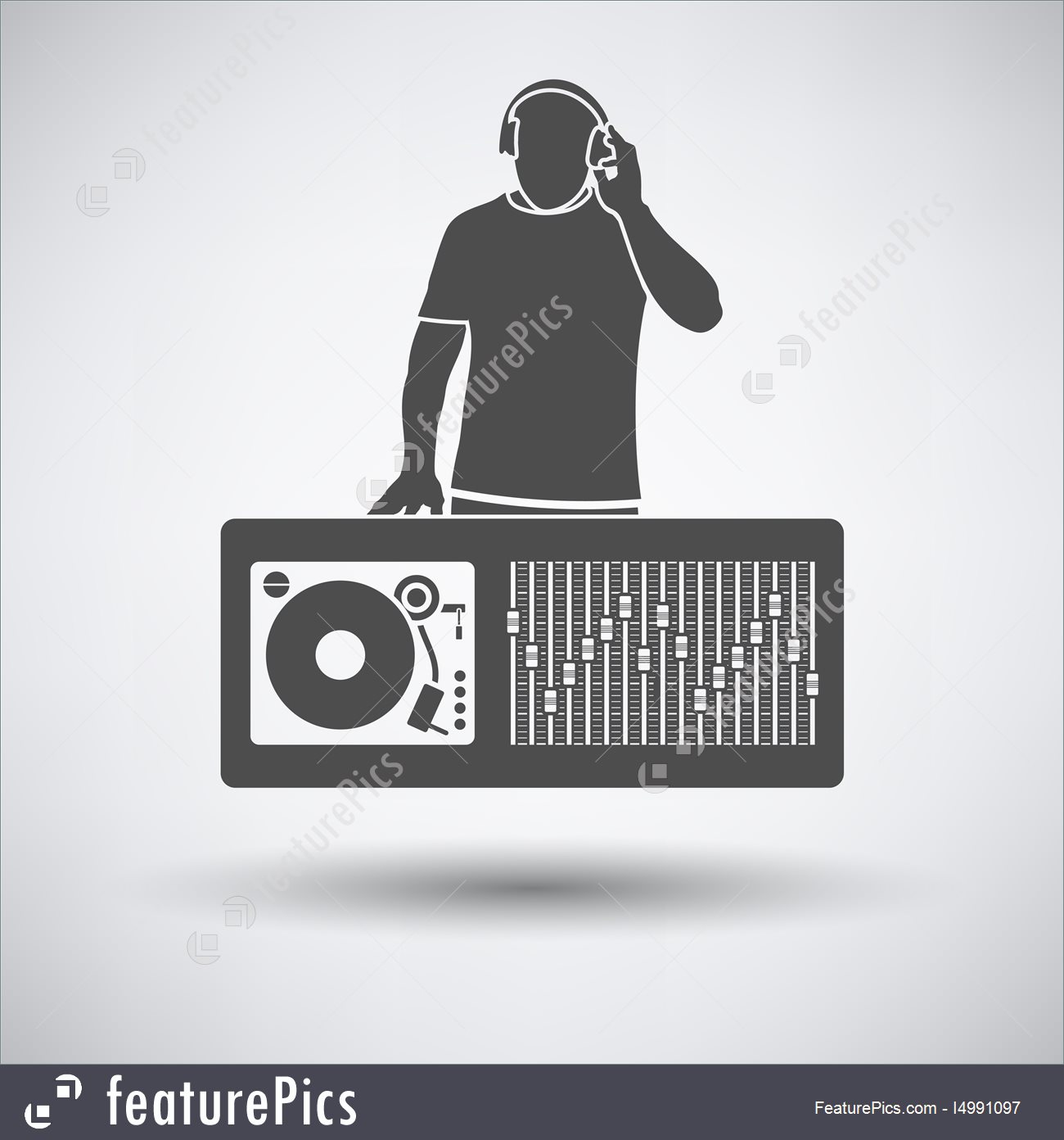 1300x1392 Illustration Of Dj Icon