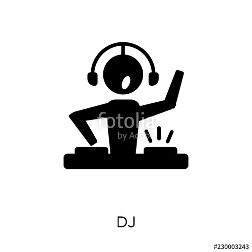 500x500 Dj Icon Dj Symbol Design From Professions Collection Stock