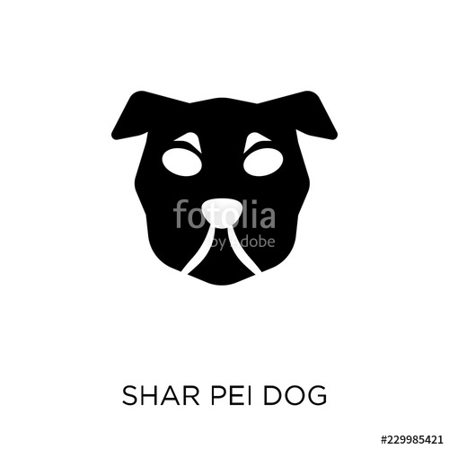 500x500 Shar Pei Dog Icon Shar Pei Dog Symbol Design From Dogs Collection