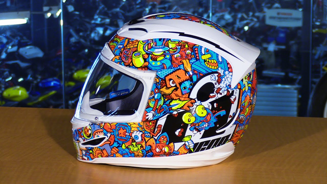 1280x720 Icon Airmada Doodle Full Face Motorcycle Helmet Review