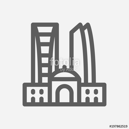 500x500 Travel City Series Symbol Of Country Dubai City Icon Isolated