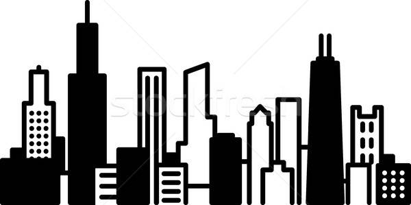 600x299 Chicago Downtown Icon Vector Illustration Brett Lamb