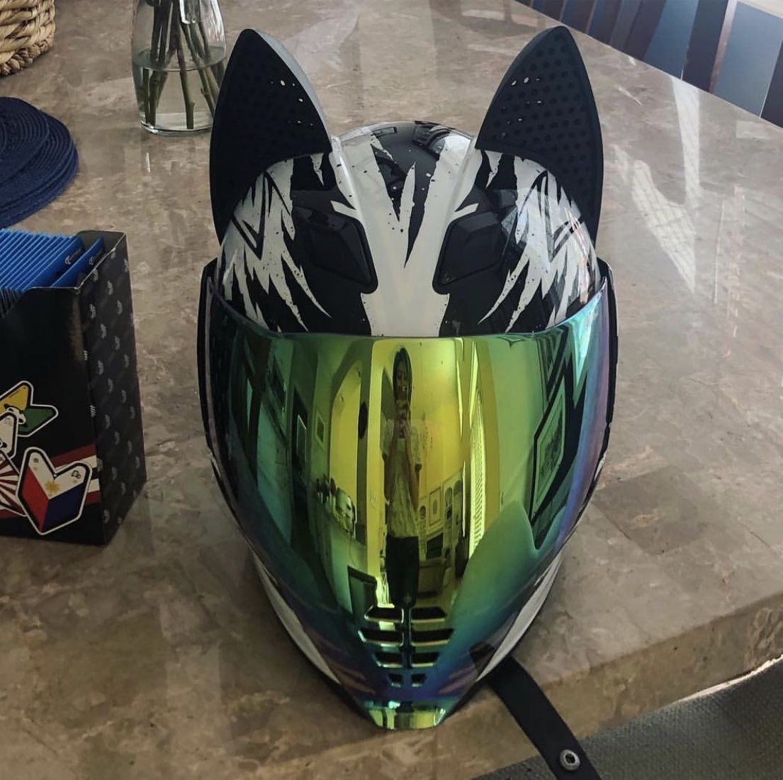 1105x1100 Icon Airflite Helmet With Cat Ears Photo Mew Mew Cat