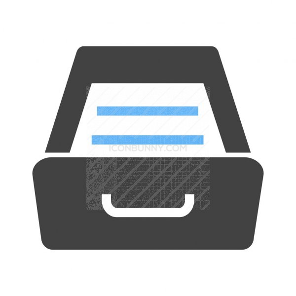 Drawer Blue Black Icon 600x600 Drawer Blue Black Icon