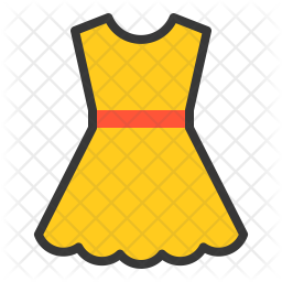 256x256 Dress Icon Of Colored Outline Style