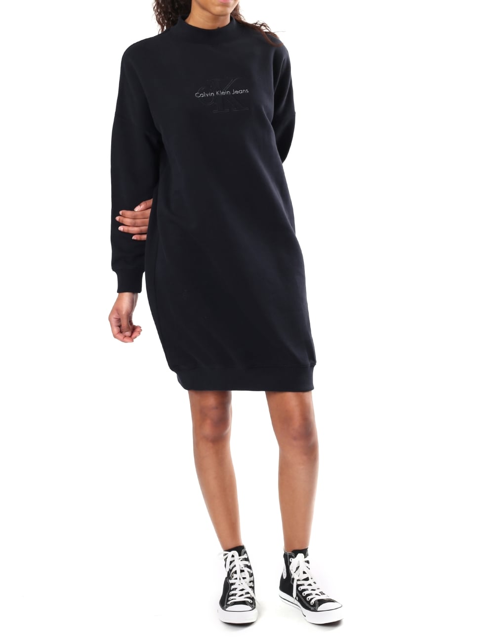 1000x1300 Calvin Klein Women's Denver True Icon Long Sleeve Sweat Dress