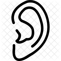 256x256 Ear Icon Of Line Style