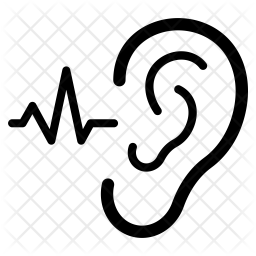 256x256 Hearing Icon Of Glyph Style