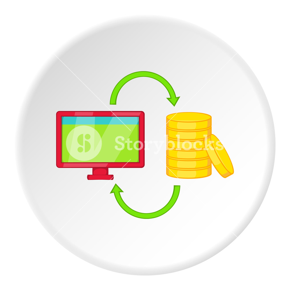 1000x1000 Online Earnings Icon Cartoon Illustration Of Online Earnings
